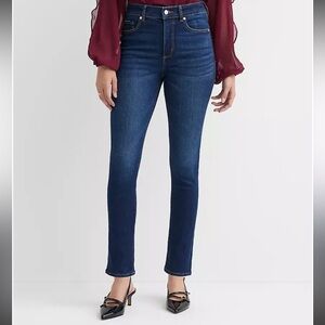 LOFT Women's Mid/Dark Blue Skinny Jeans